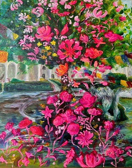 Julia Robinek painting titled Memories overwritten 2024