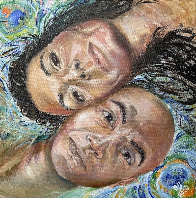 Julia Robinek painting titled Us 2020