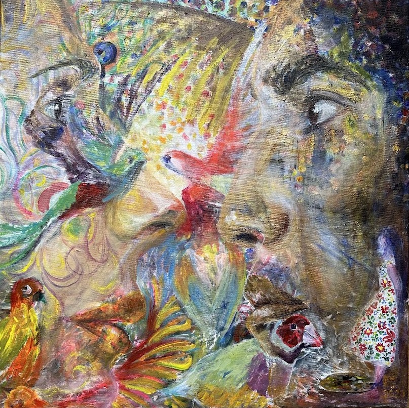 Julia Robinek painting titled The sound of love 2020