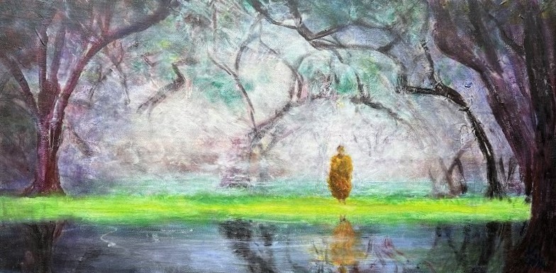 Julia Robinek painting titled Morning walk 2020