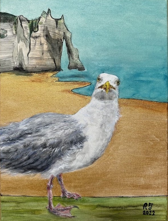 Julia Robinek painting titled Reincarnated 2022