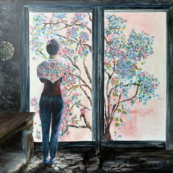 Julia Robinek painting titled Two projections