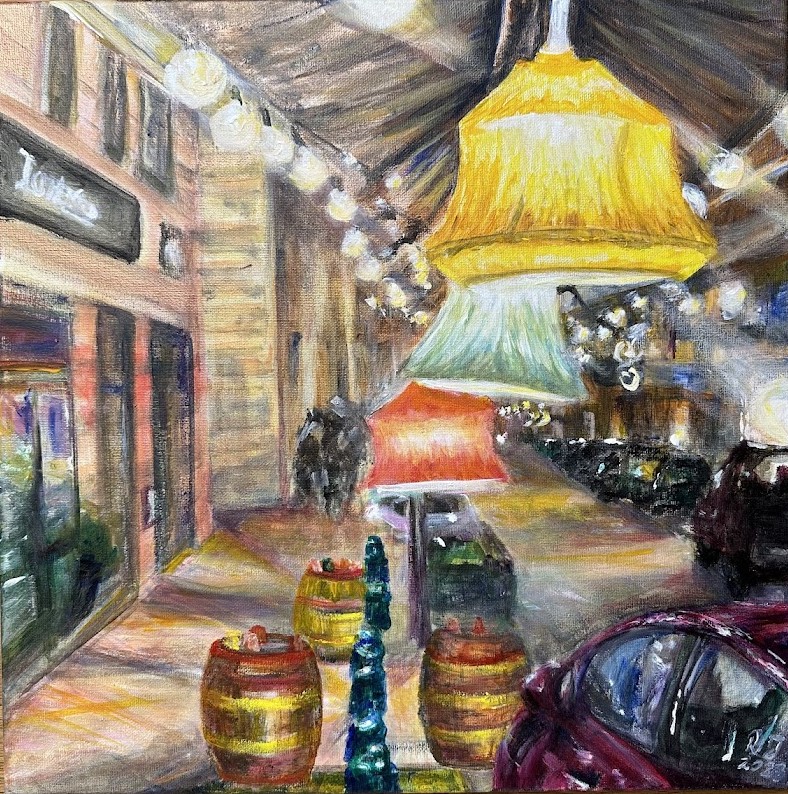 Julia Robinek painting titled Raday street 2023