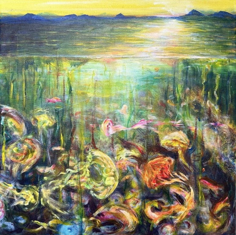 Julia Robinek painting titled Imagined separation 2024