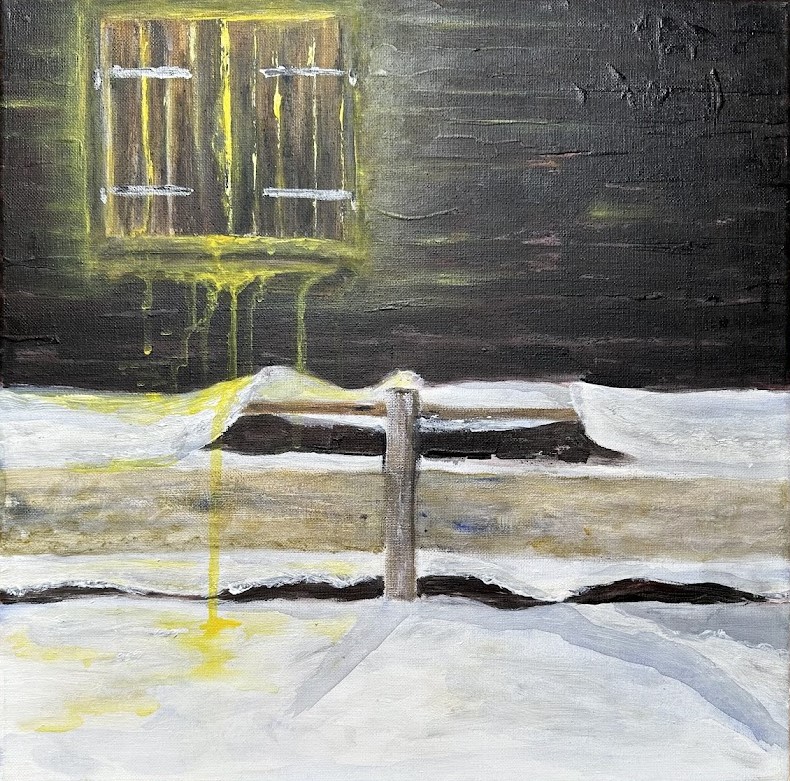 Julia Robinek painting titled Home, sweet home 2023