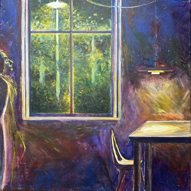 Julia Robinek painting titled The voice in the head
