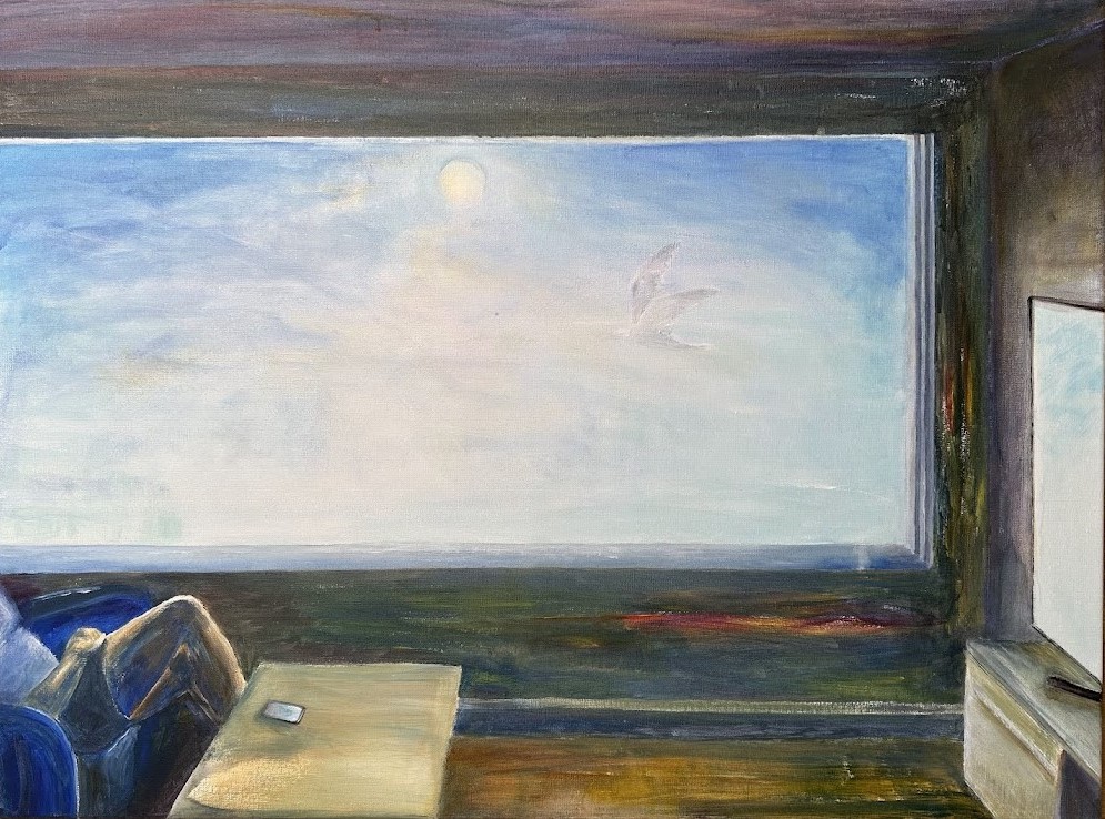 Julia Robinek painting titled Alive (Perlegade) 2023